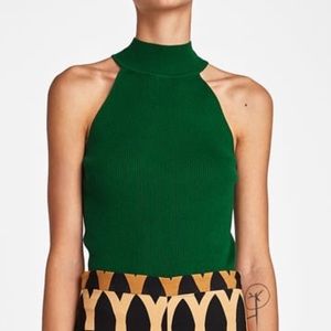 Zara High Neck Top